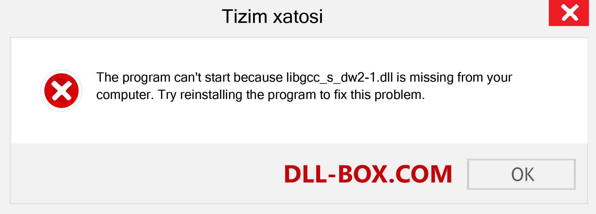 libgcc_s_dw2-1.dll fayli yo'qolganmi?. Windows 7, 8, 10 uchun yuklab olish - Windowsda libgcc_s_dw2-1 dll etishmayotgan xatoni tuzating, rasmlar, rasmlar